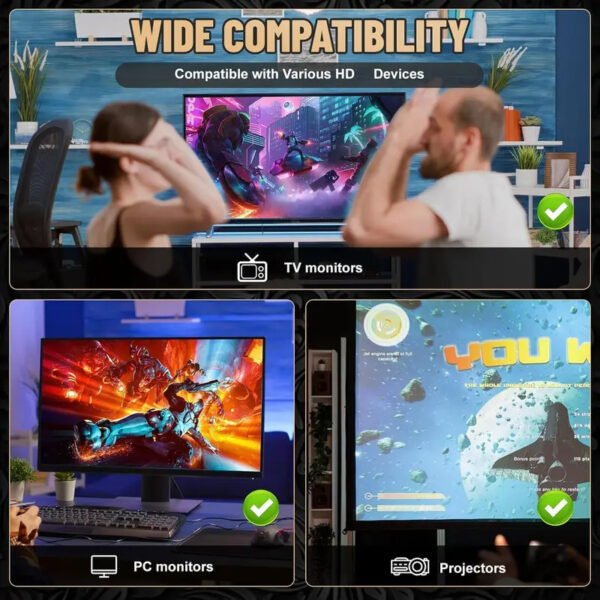 M15 4K Wireless Retro Game Console – HDMI TV Arcade System with Dual Joysticks, PSP Style, HD Family Video Game Box