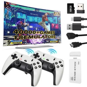 M15 4K Wireless Retro Game Console – HDMI TV Arcade System with Dual Joysticks, PSP Style, HD Family Video Game Box