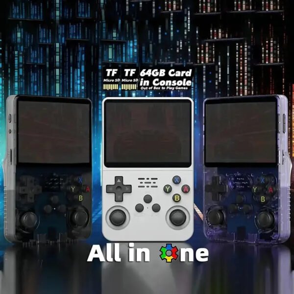 Product Introduction of R36s Handheld Retro Game Console, 1 Count Rechargeable Portable Pocket Game Console with 3.5-inch IPS Screen, Linux System Game Console