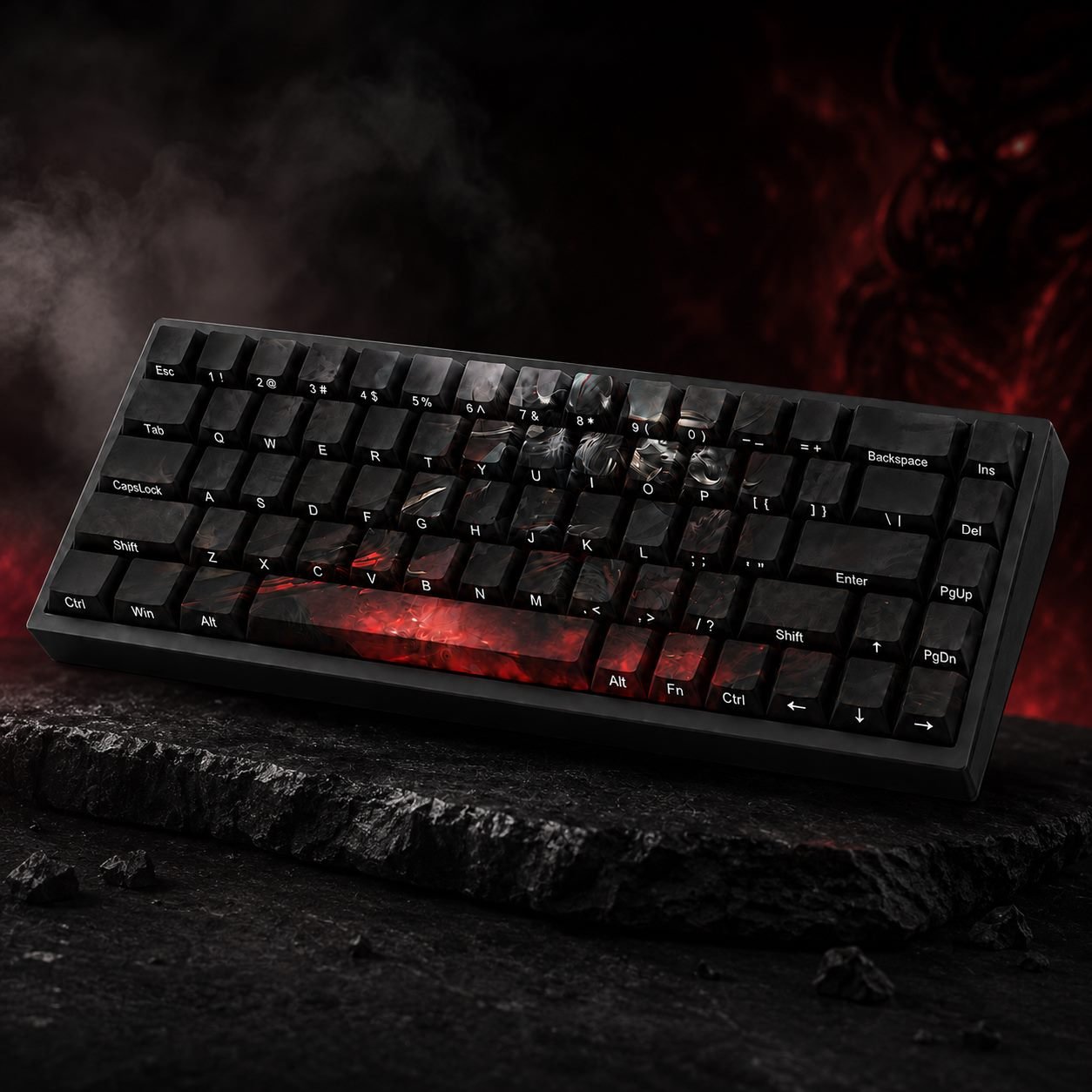 BLOOD MOON AATROX Original Profile 68-Key Side-Printed PBT Keycap Set - Image 3