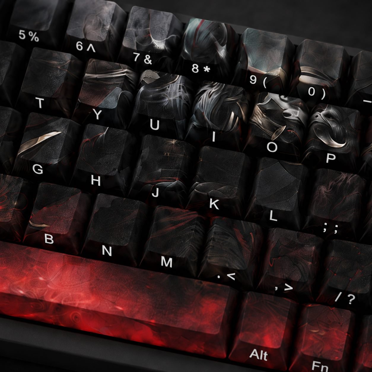 BLOOD MOON AATROX Original Profile 68-Key Side-Printed PBT Keycap Set - Image 4