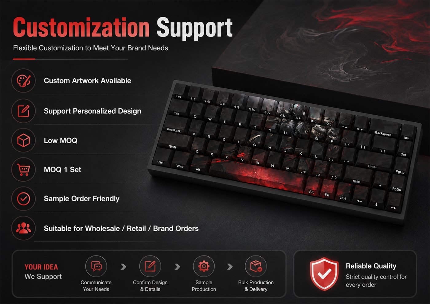 BLOOD MOON AATROX Original Profile 68-Key Side-Printed PBT Keycap Set - Image 13