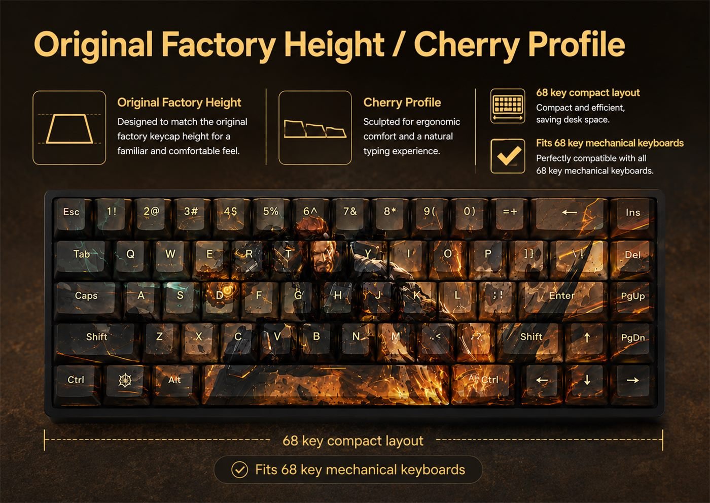 Breach Original Profile 68-Key Side-Printed PBT Keycap Set - Image 11
