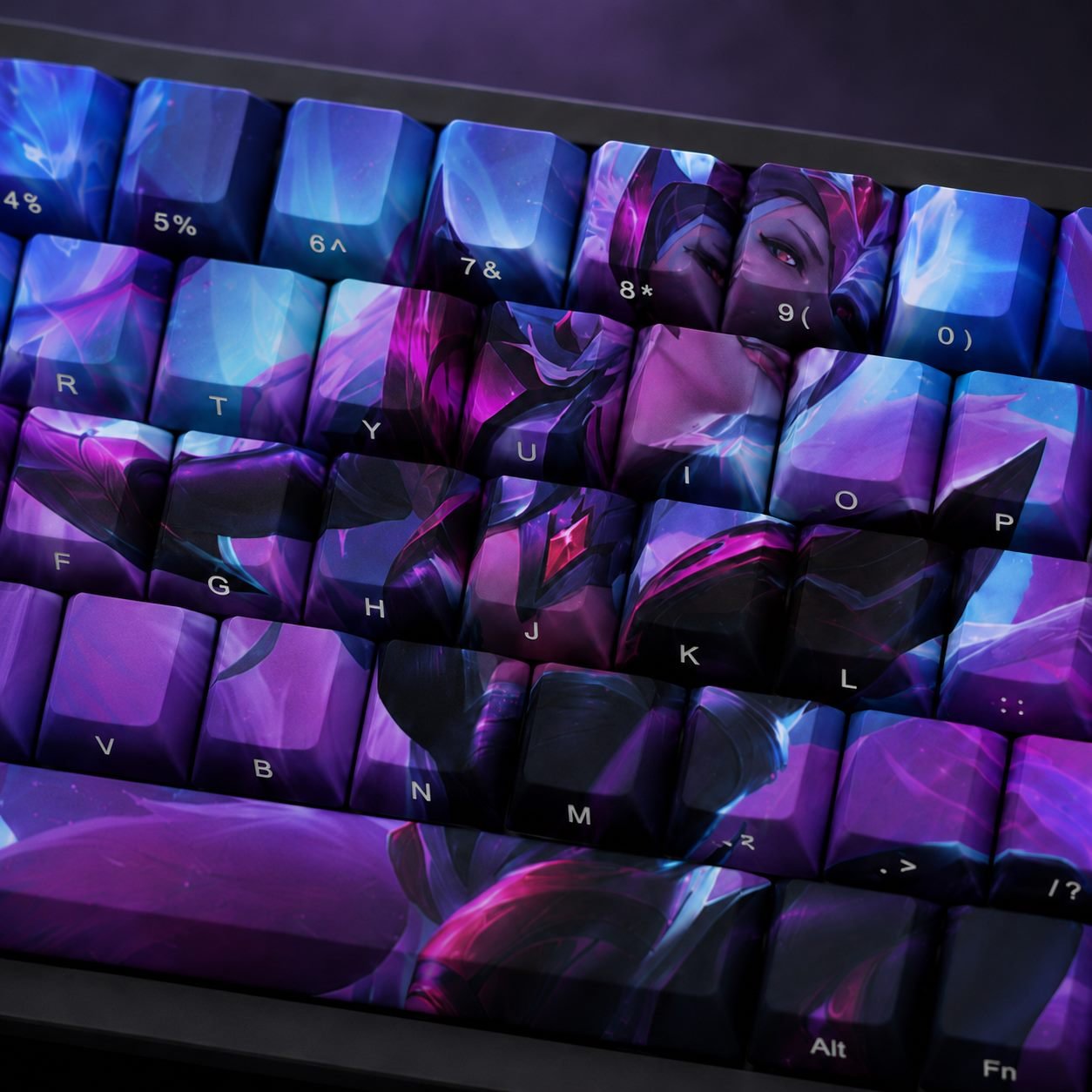 CHALLENGER AHRI Original Profile 68-Key Side-Printed PBT Keycap Set - Image 4