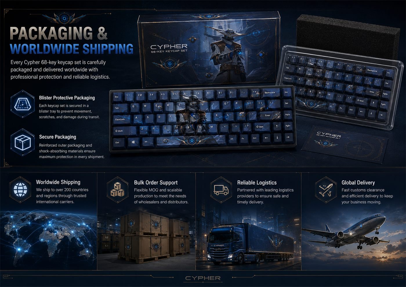 Cypher Original Profile 68-Key Side-Printed PBT Keycap Set - Image 13