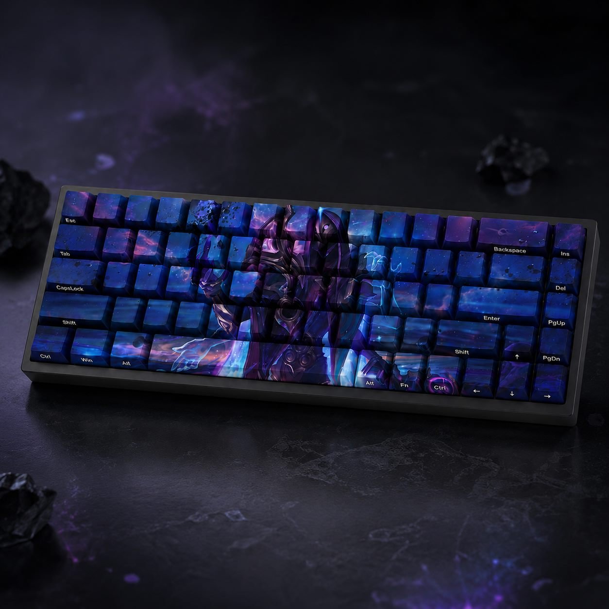 DARK COSMIC JHIN Original Profile 68-Key Side-Printed PBT Keycap Set - Image 2