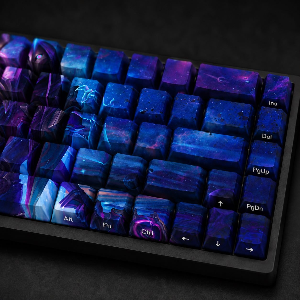 DARK COSMIC JHIN Original Profile 68-Key Side-Printed PBT Keycap Set - Image 4