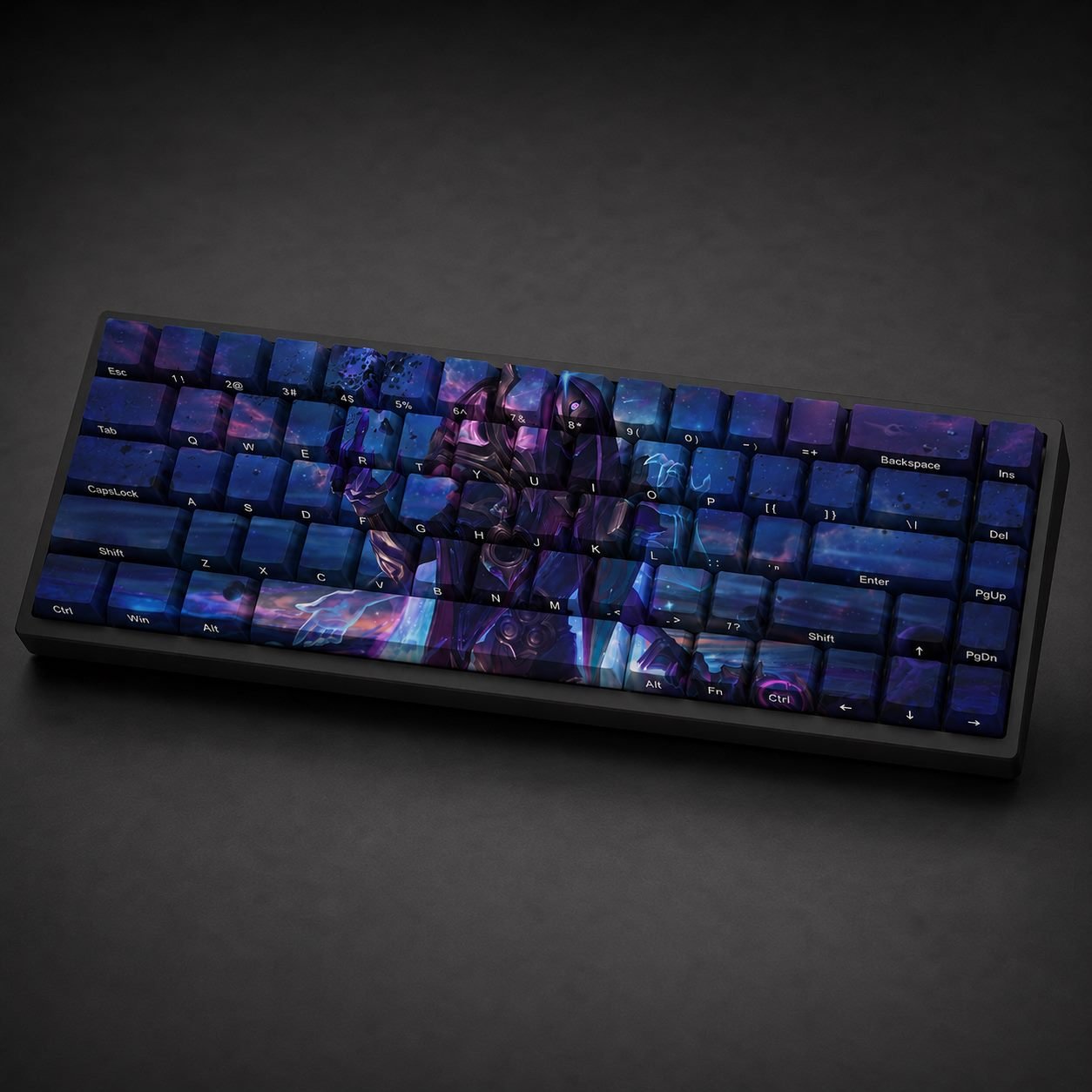 DARK COSMIC JHIN Original Profile 68-Key Side-Printed PBT Keycap Set - Image 5