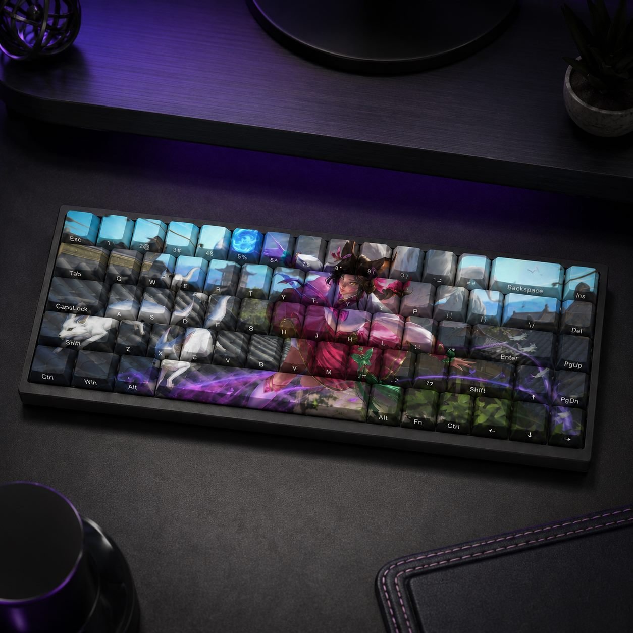 DYNASTY AHRI Original Profile 68-Key Side-Printed PBT Keycap Set - Image 2