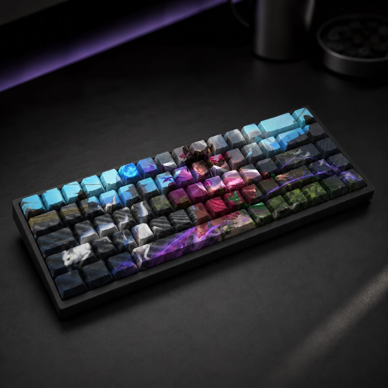 DYNASTY AHRI Original Profile 68-Key Side-Printed PBT Keycap Set - Image 3