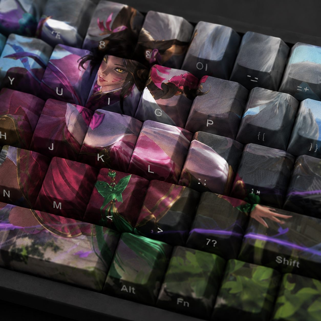 DYNASTY AHRI Original Profile 68-Key Side-Printed PBT Keycap Set - Image 4