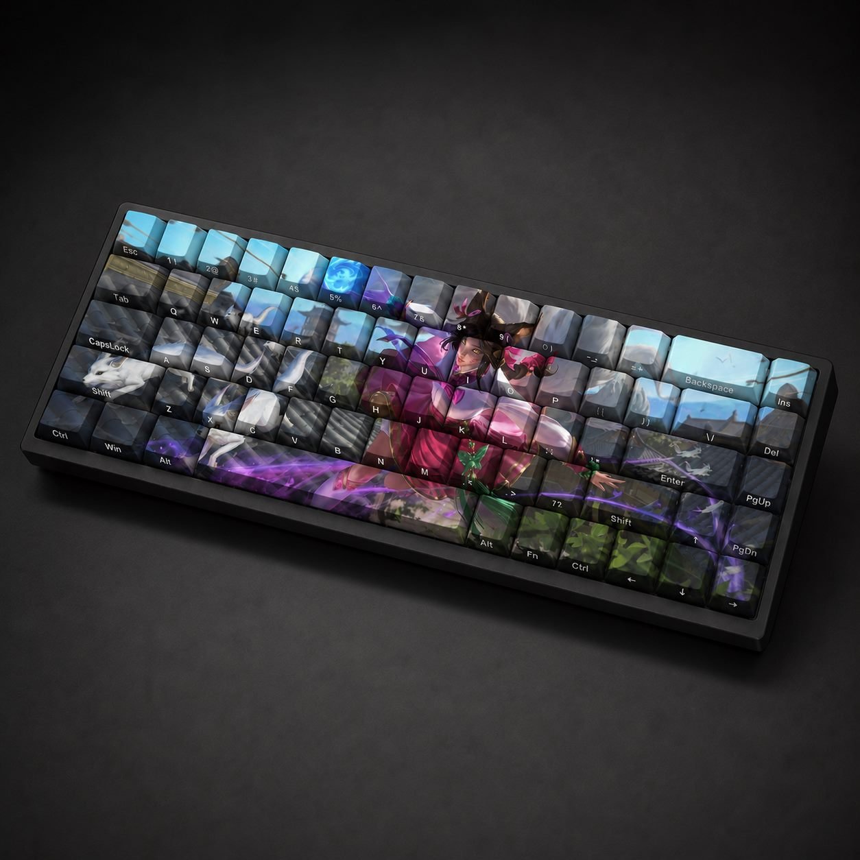 DYNASTY AHRI Original Profile 68-Key Side-Printed PBT Keycap Set - Image 6