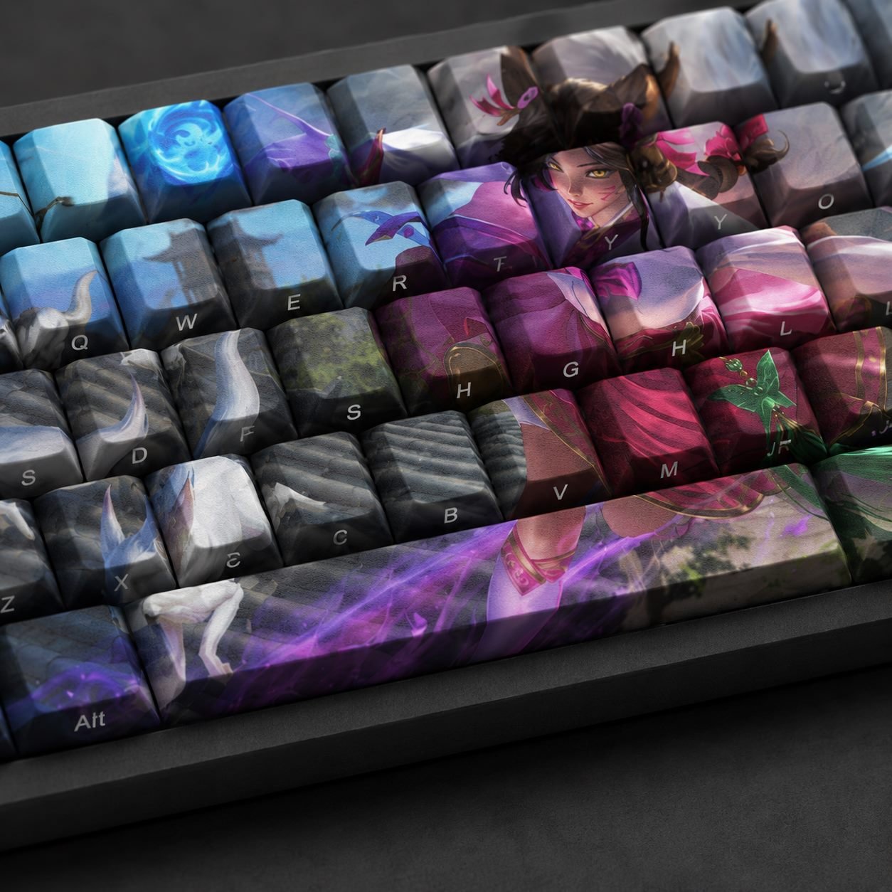 DYNASTY AHRI Original Profile 68-Key Side-Printed PBT Keycap Set - Image 7