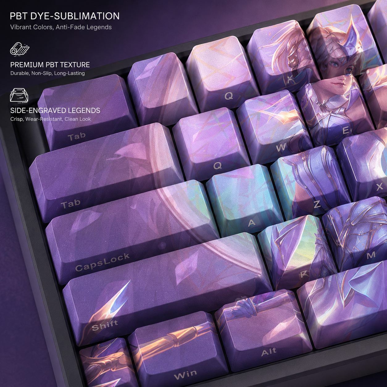ELEMENTALIST LUX Original Profile 68-Key Side-Printed PBT Keycap Set - Image 4