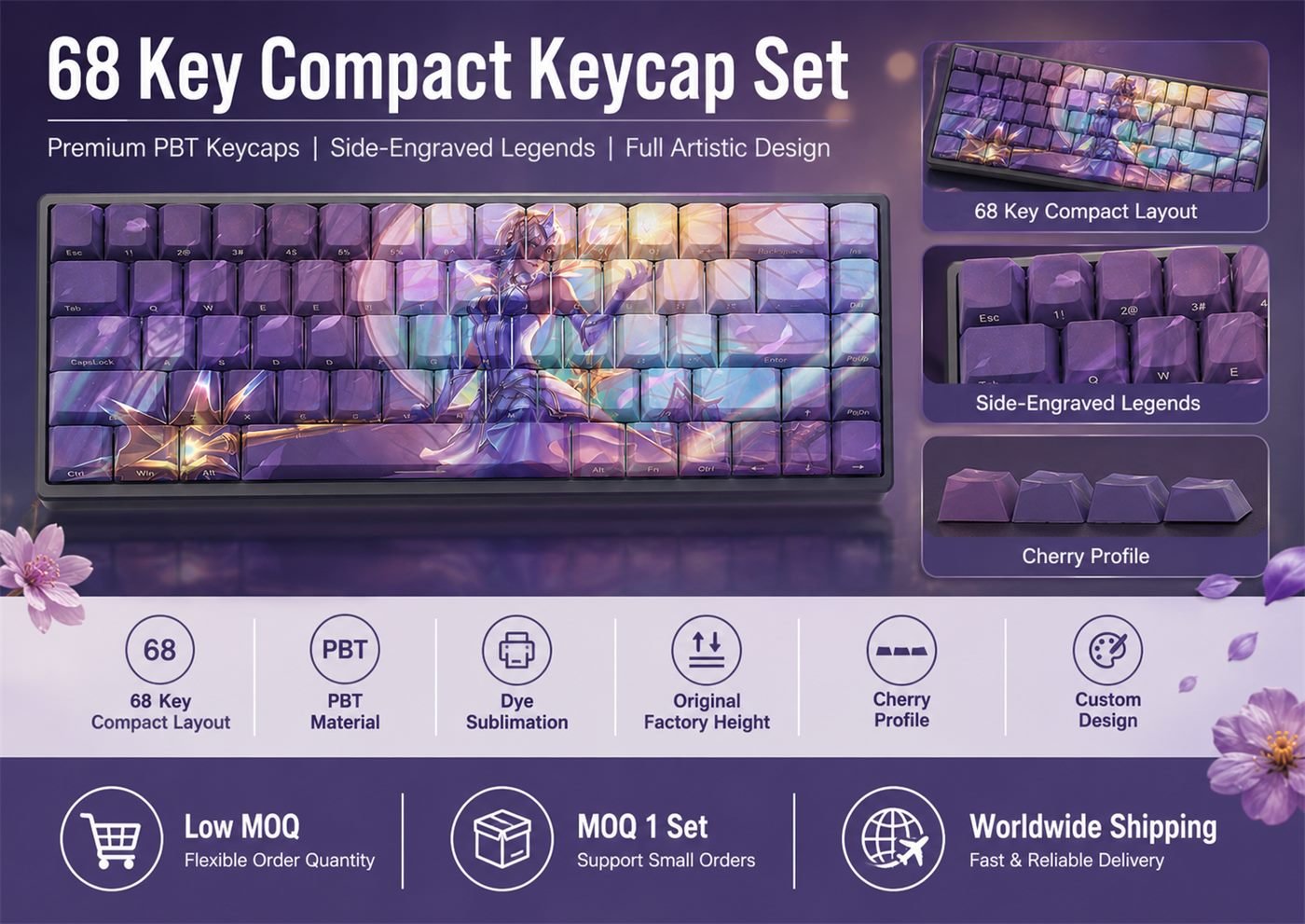ELEMENTALIST LUX Original Profile 68-Key Side-Printed PBT Keycap Set - Image 9