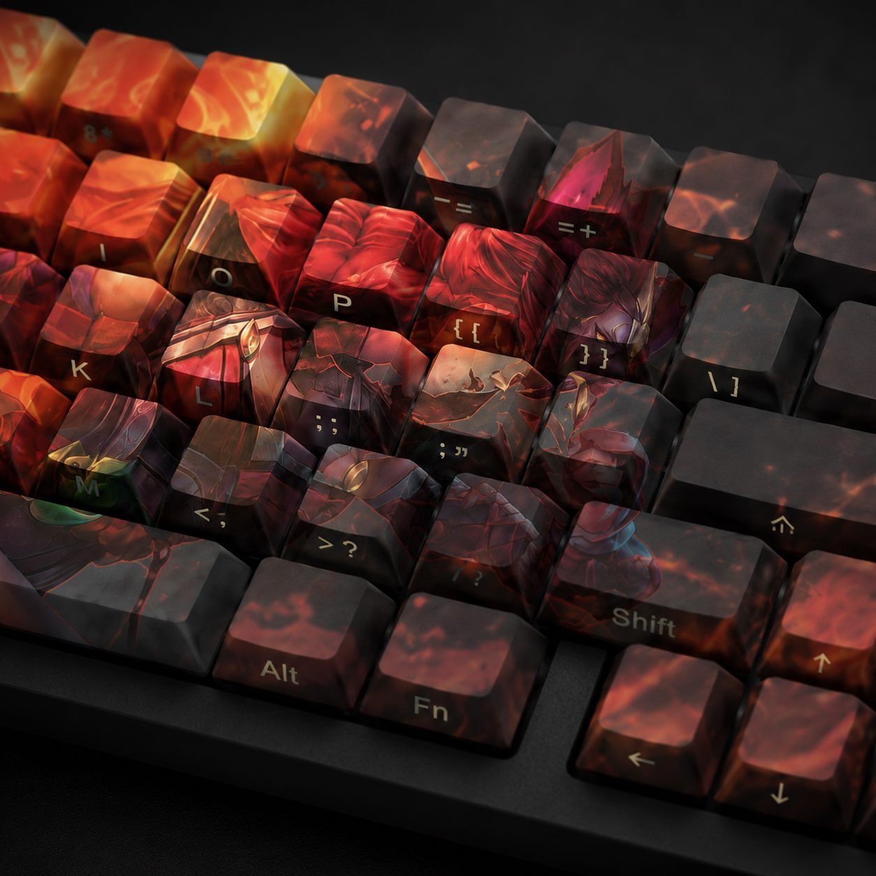 FOXFIRE AHRI Original Profile 68-Key Side-Printed PBT Keycap Set - Image 4