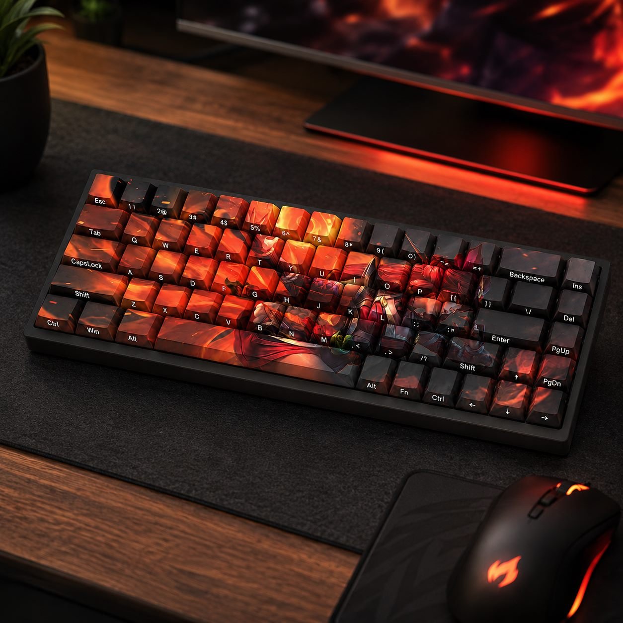 FOXFIRE AHRI Original Profile 68-Key Side-Printed PBT Keycap Set - Image 8