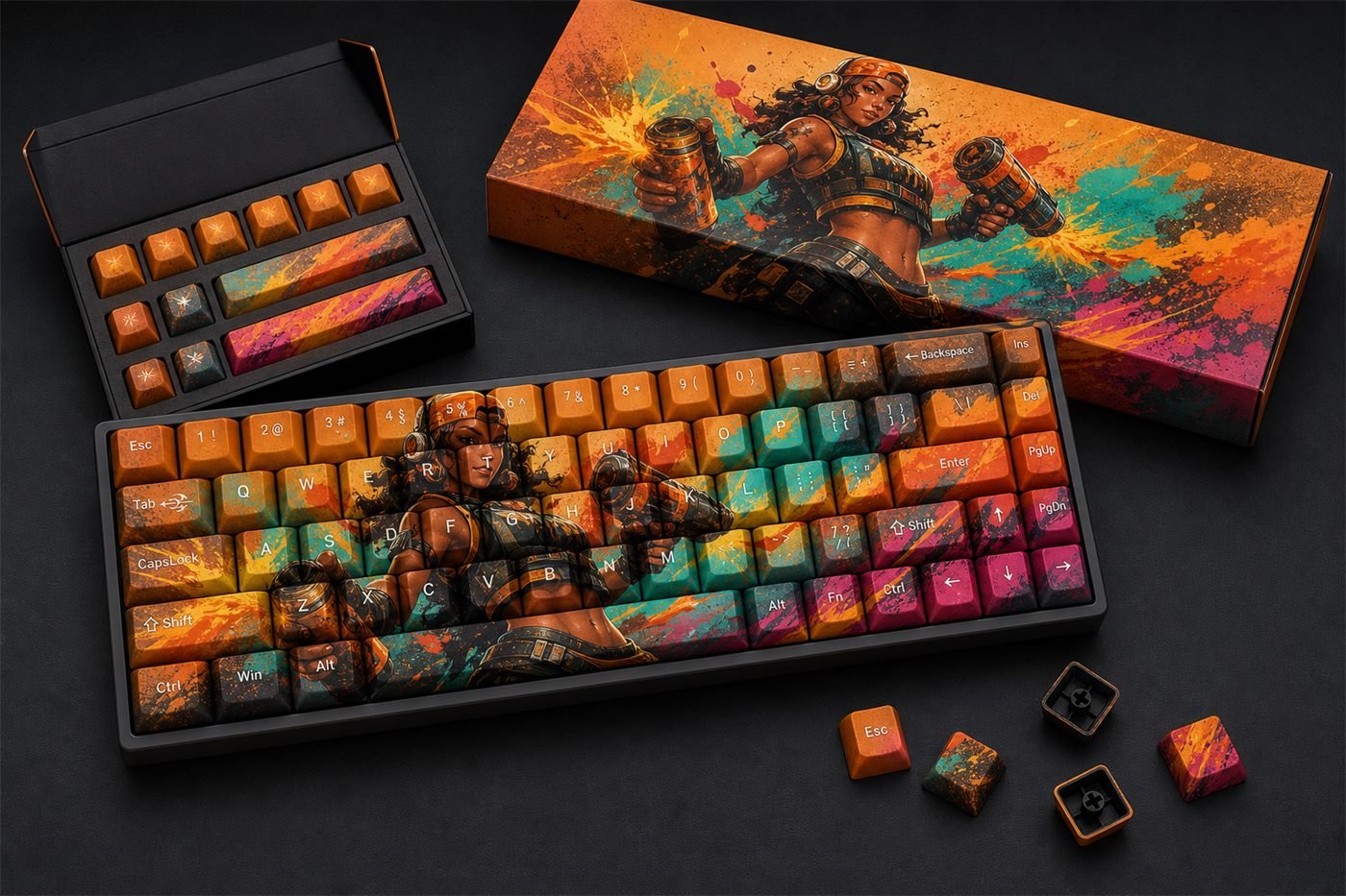 Iso Original Profile 68-Key Side-Printed PBT Keycap Set - Image 5