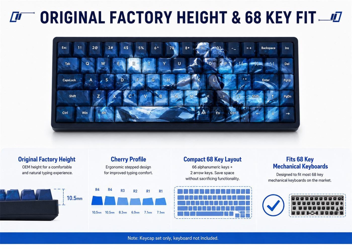 Jett Tactical Original Profile 68-Key Side-Printed PBT Keycap Set - Image 15