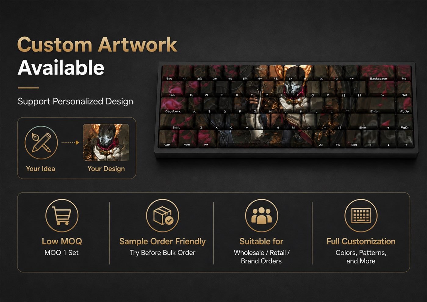 JHIN Original Profile 68-Key Side-Printed PBT Keycap Set - Image 12