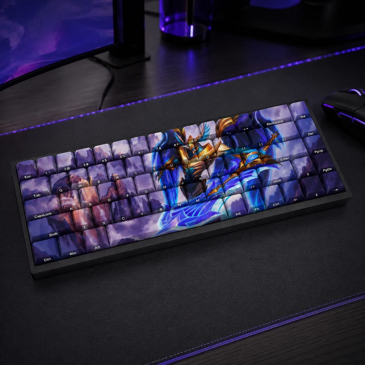 JUSTICAR AATROX Original Profile 68-Key Side-Printed PBT Keycap Set - Image 8