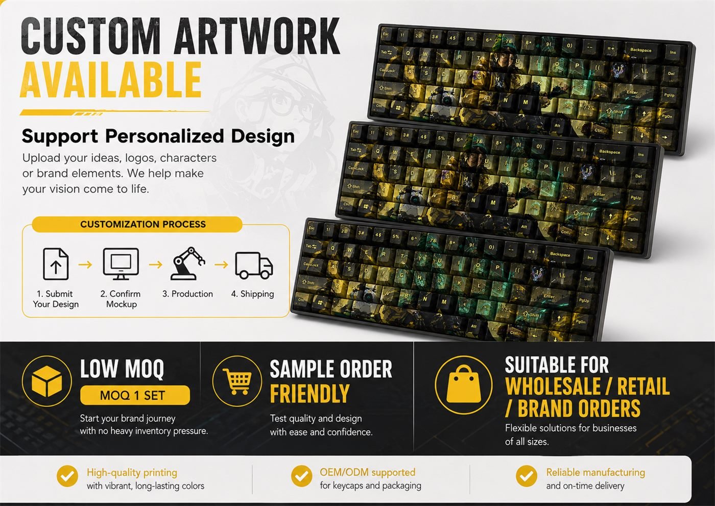 Killjoy Original Profile 68-Key Side-Printed PBT Keycap Set - Image 12