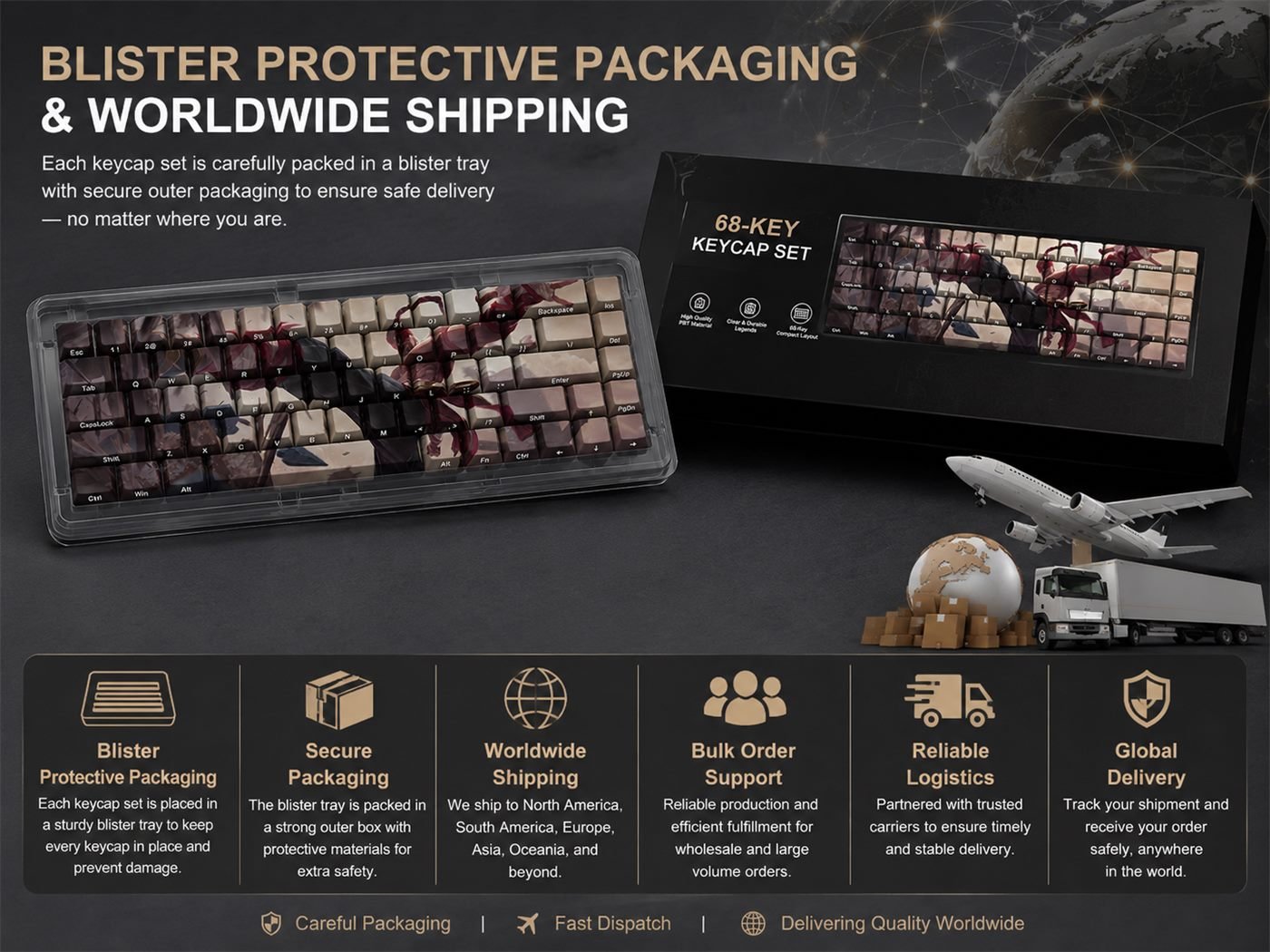 LEE SIN Original Profile 68-Key Side-Printed PBT Keycap Set - Image 13