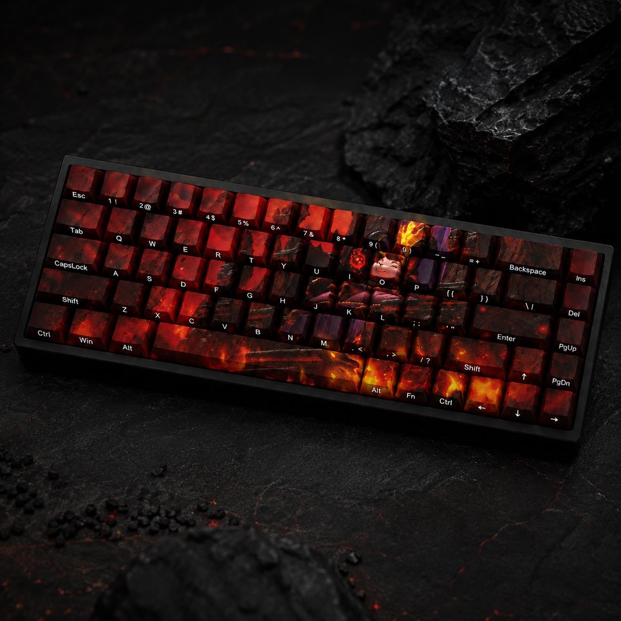 LITTLE DEVIL TEEMO Original Profile 68-Key Side-Printed PBT Keycap Set - Image 2