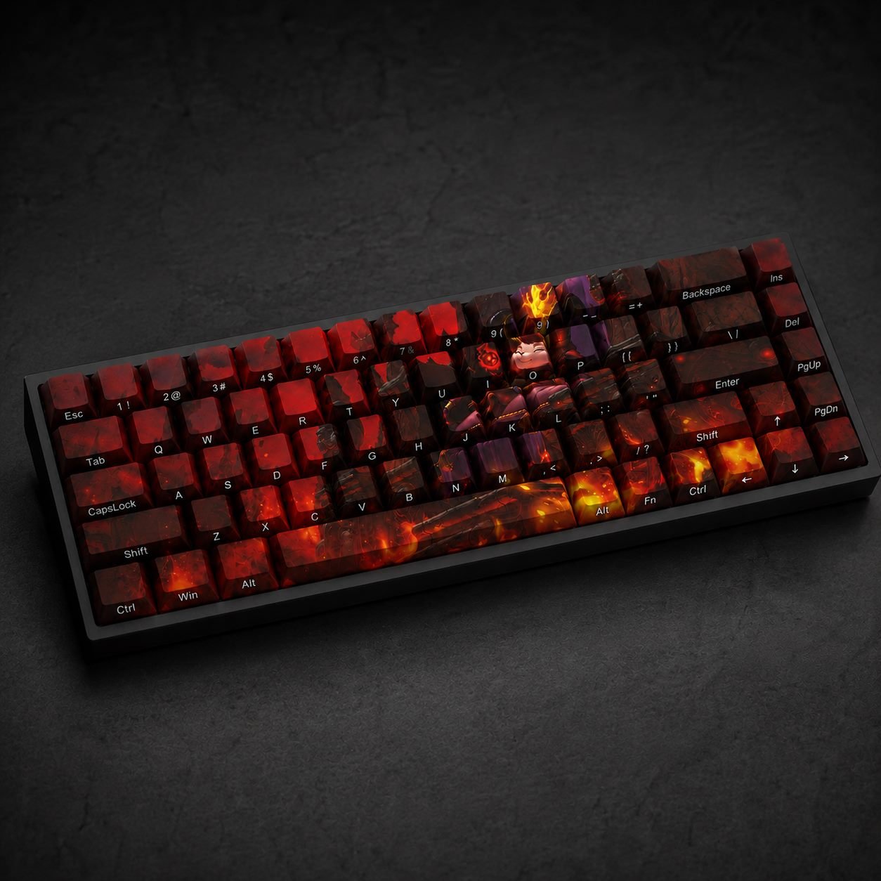 LITTLE DEVIL TEEMO Original Profile 68-Key Side-Printed PBT Keycap Set - Image 3
