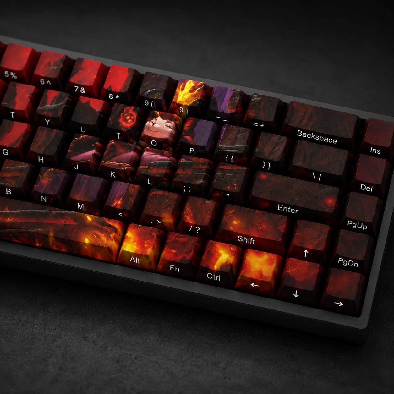 LITTLE DEVIL TEEMO Original Profile 68-Key Side-Printed PBT Keycap Set - Image 4