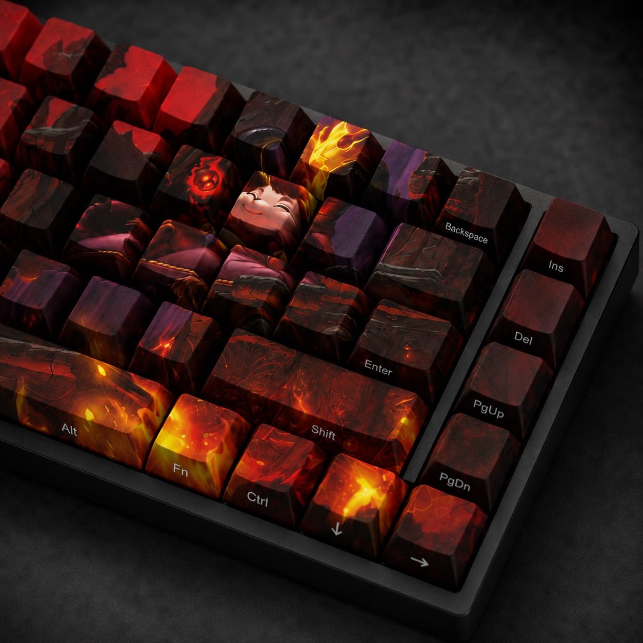 LITTLE DEVIL TEEMO Original Profile 68-Key Side-Printed PBT Keycap Set - Image 7