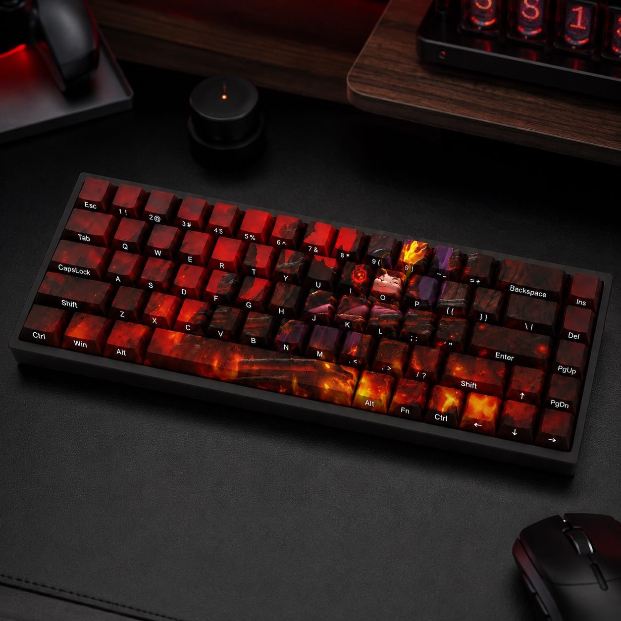 LITTLE DEVIL TEEMO Original Profile 68-Key Side-Printed PBT Keycap Set - Image 8