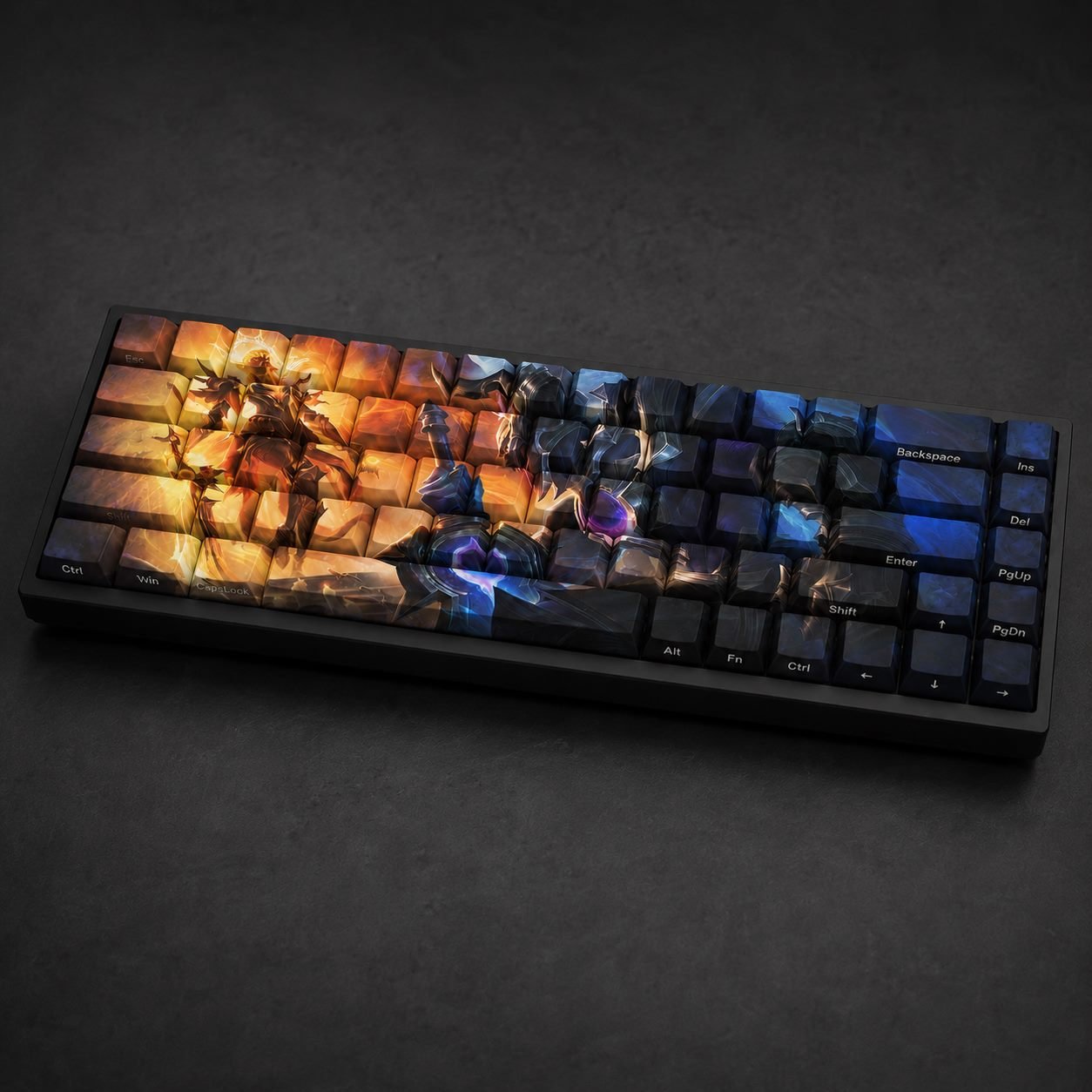 LUNAR ECLIPSE AATROX Original Profile 68-Key Side-Printed PBT Keycap Set - Image 5