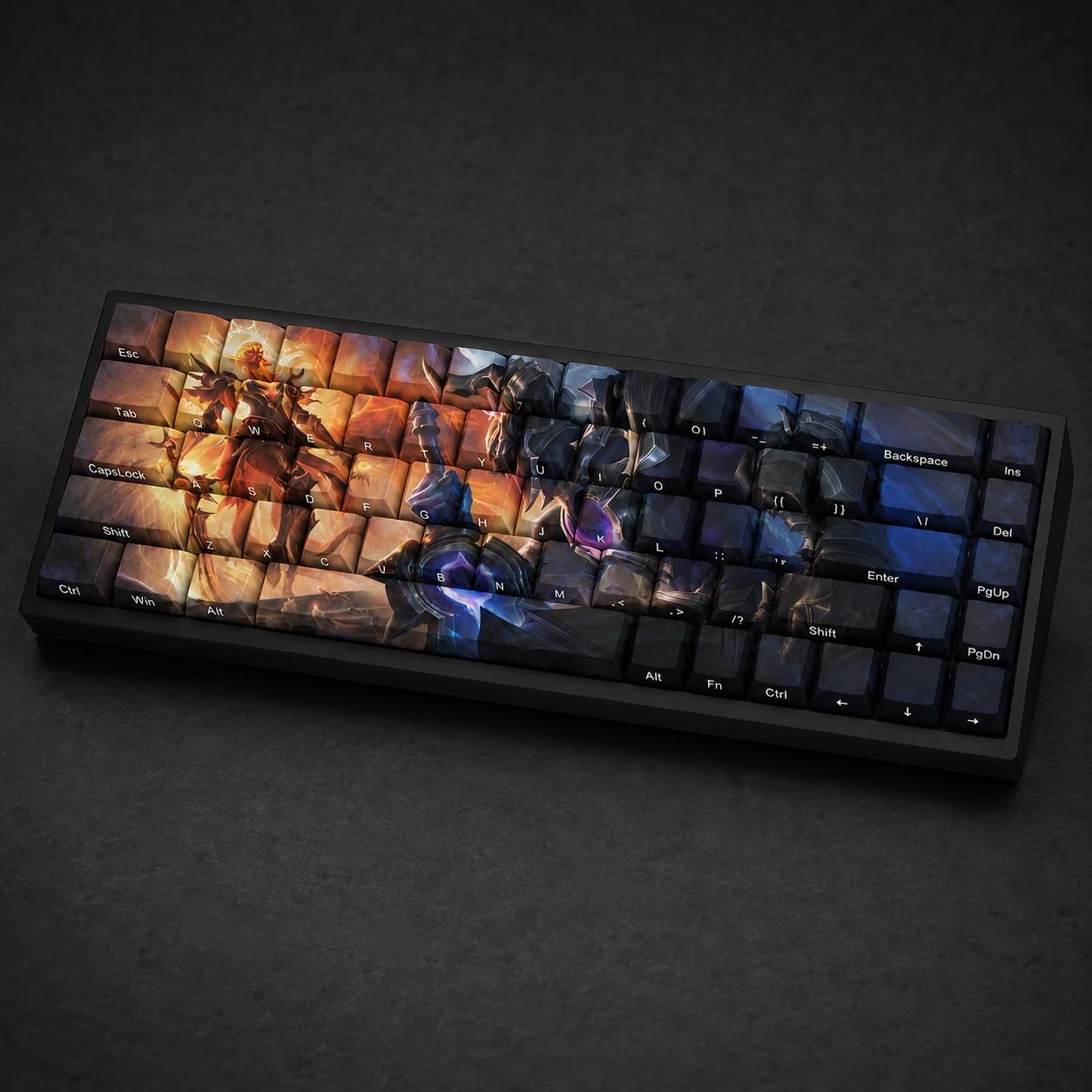 LUNAR ECLIPSE AATROX Original Profile 68-Key Side-Printed PBT Keycap Set - Image 6
