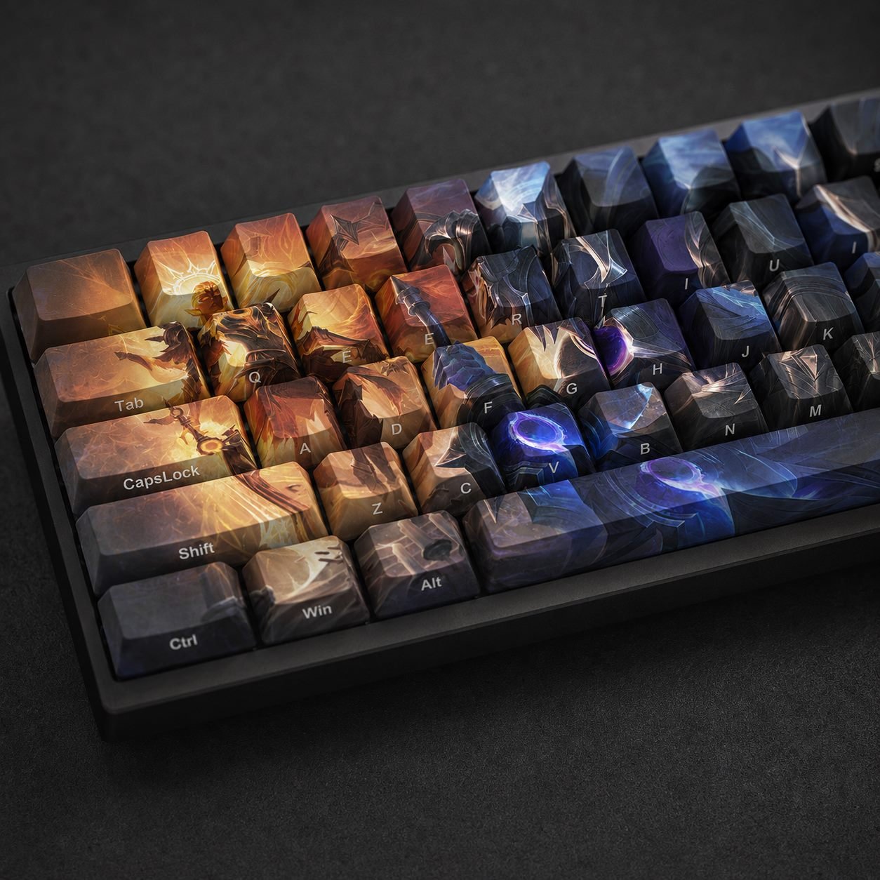 LUNAR ECLIPSE AATROX Original Profile 68-Key Side-Printed PBT Keycap Set - Image 7