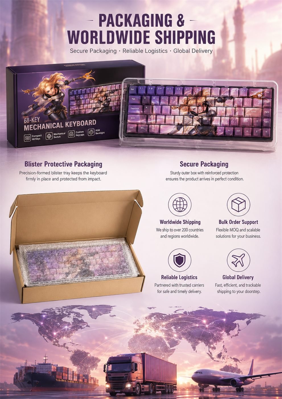 LUX Original Profile 68-Key Side-Printed PBT Keycap Set - Image 8