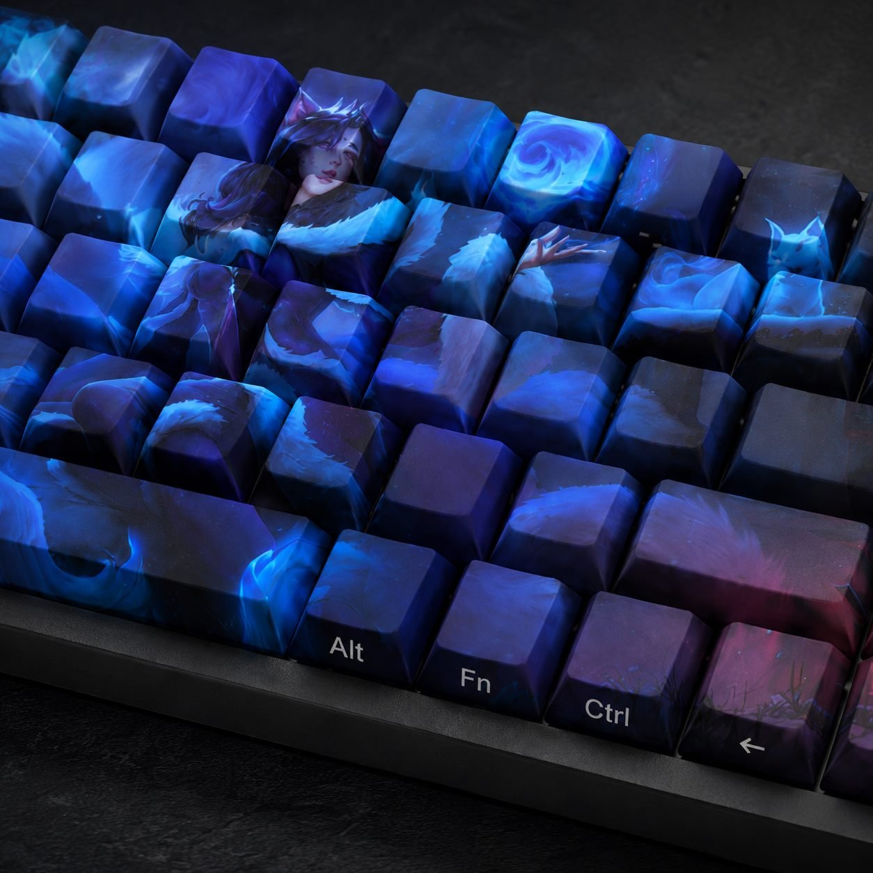 MIDNIGHT AHRI Original Profile 68-Key Side-Printed PBT Keycap Set - Image 4