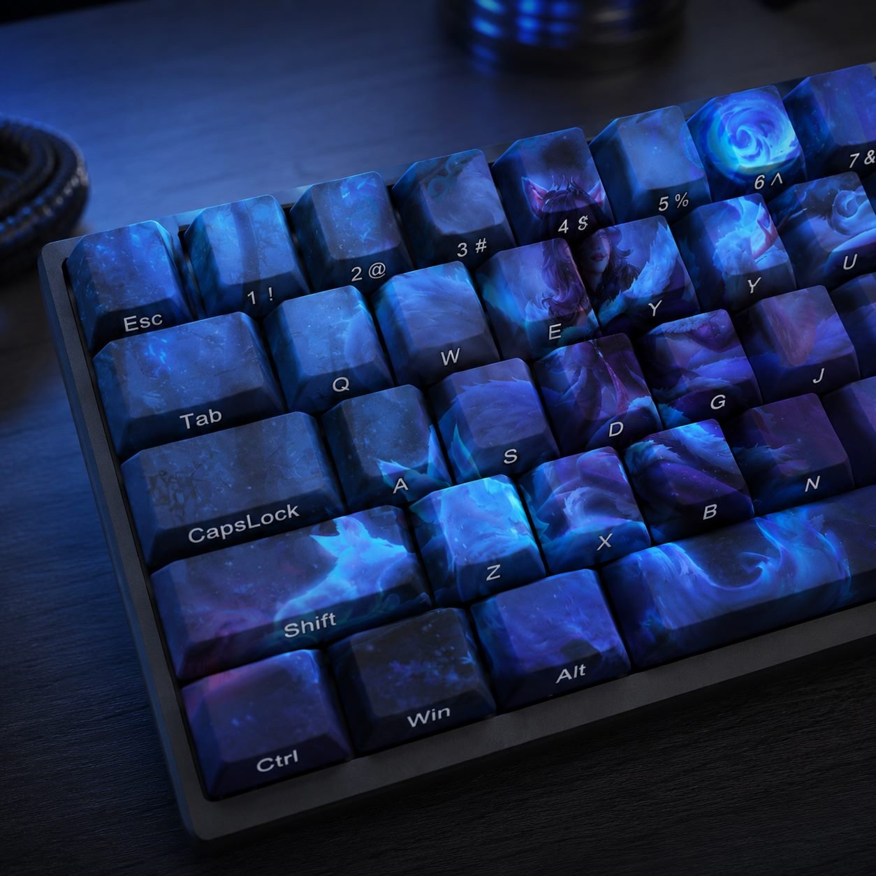 MIDNIGHT AHRI Original Profile 68-Key Side-Printed PBT Keycap Set - Image 7