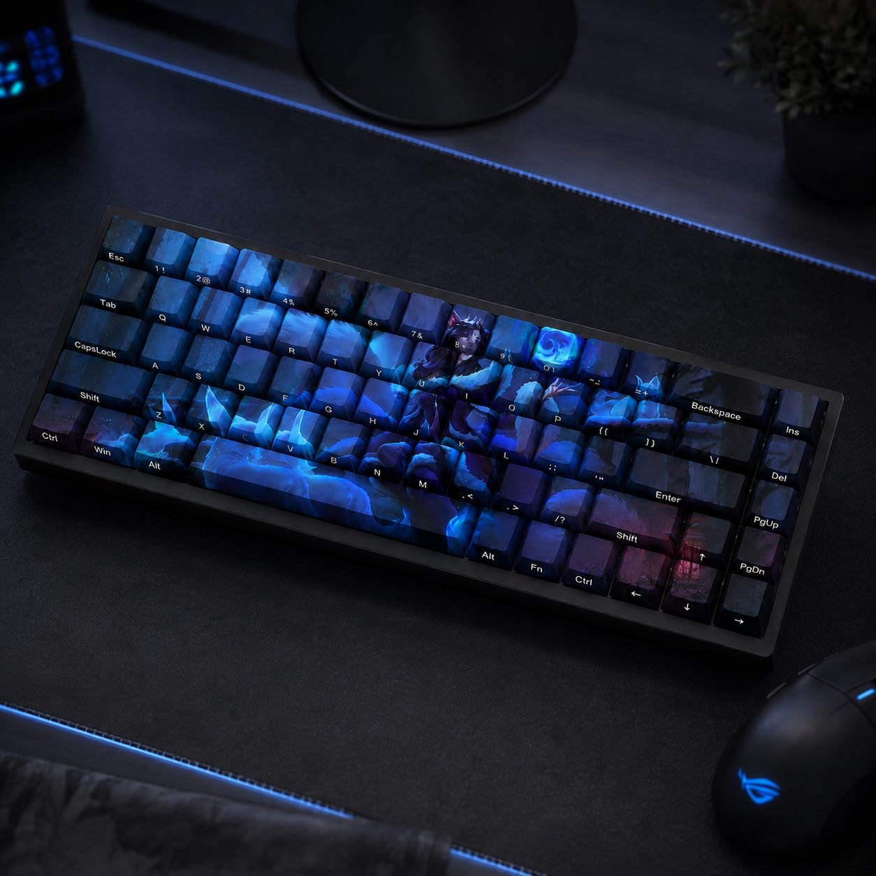 MIDNIGHT AHRI Original Profile 68-Key Side-Printed PBT Keycap Set - Image 8