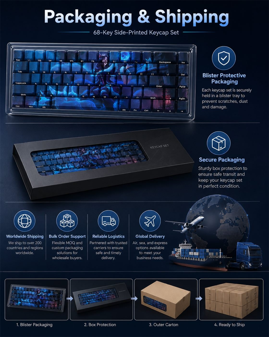 MIDNIGHT AHRI Original Profile 68-Key Side-Printed PBT Keycap Set - Image 12
