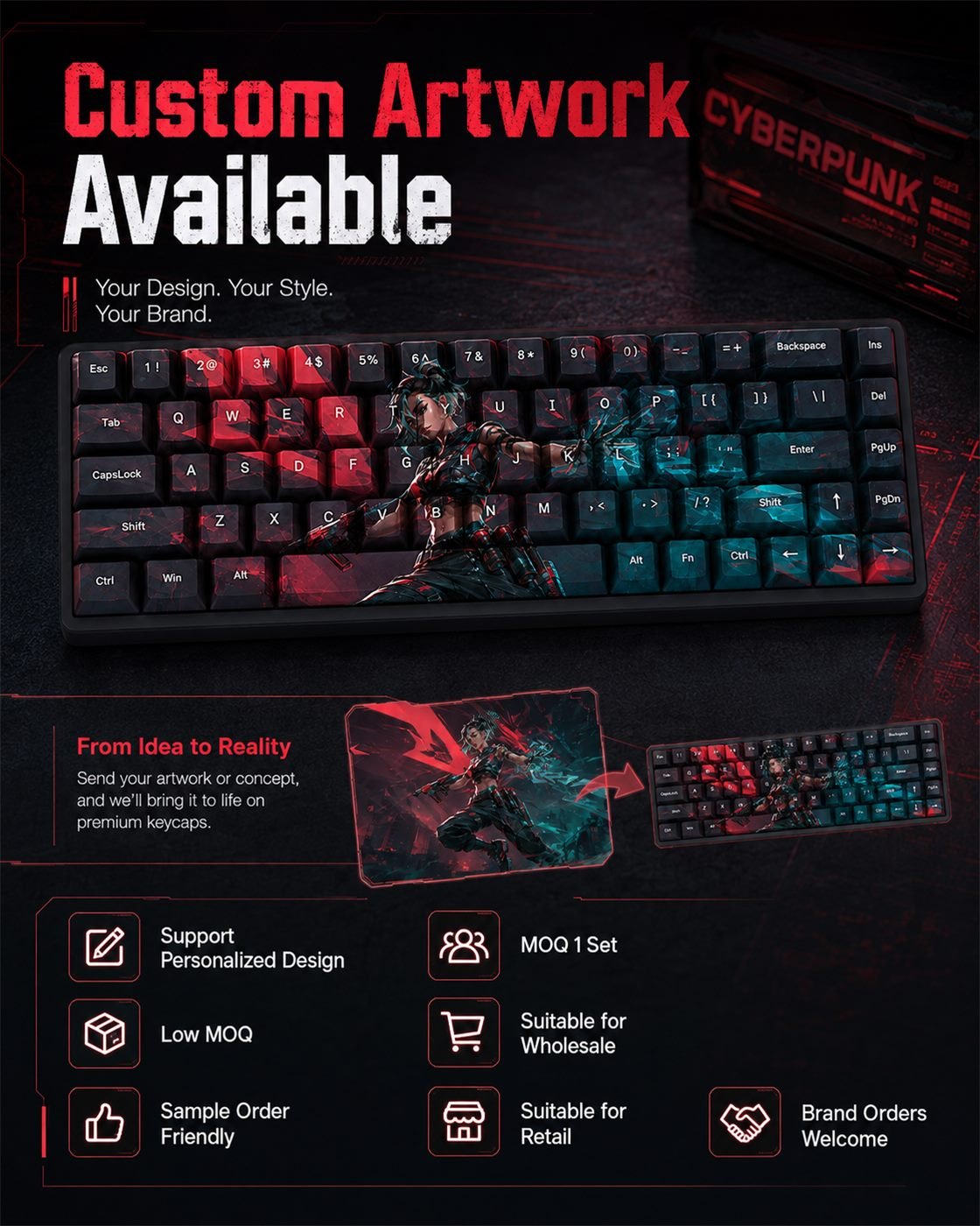 Miks Original Profile 68-Key Side-Printed PBT Keycap Set - Image 13