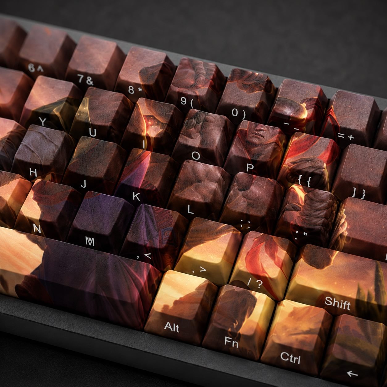 MUAY THAI LEE SIN Original Profile 68-Key Side-Printed PBT Keycap Set - Image 4