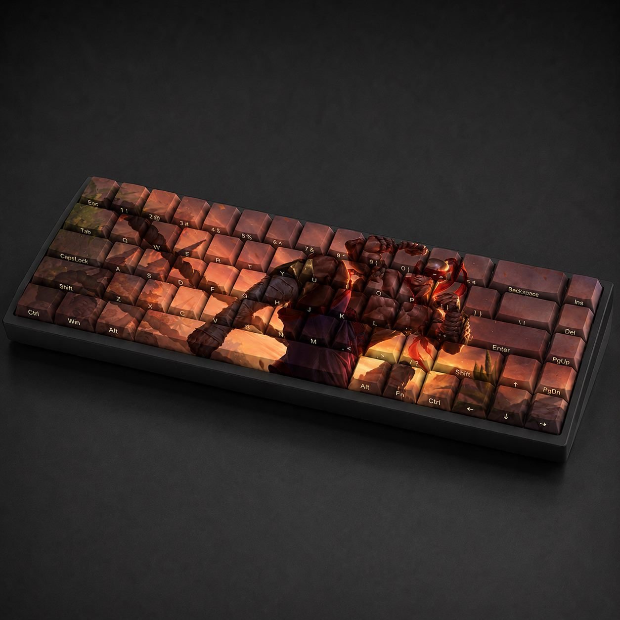 MUAY THAI LEE SIN Original Profile 68-Key Side-Printed PBT Keycap Set - Image 6