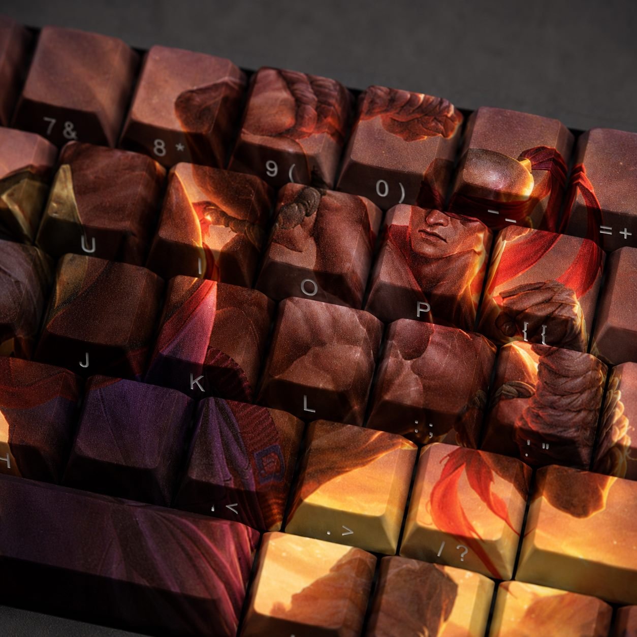 MUAY THAI LEE SIN Original Profile 68-Key Side-Printed PBT Keycap Set - Image 7