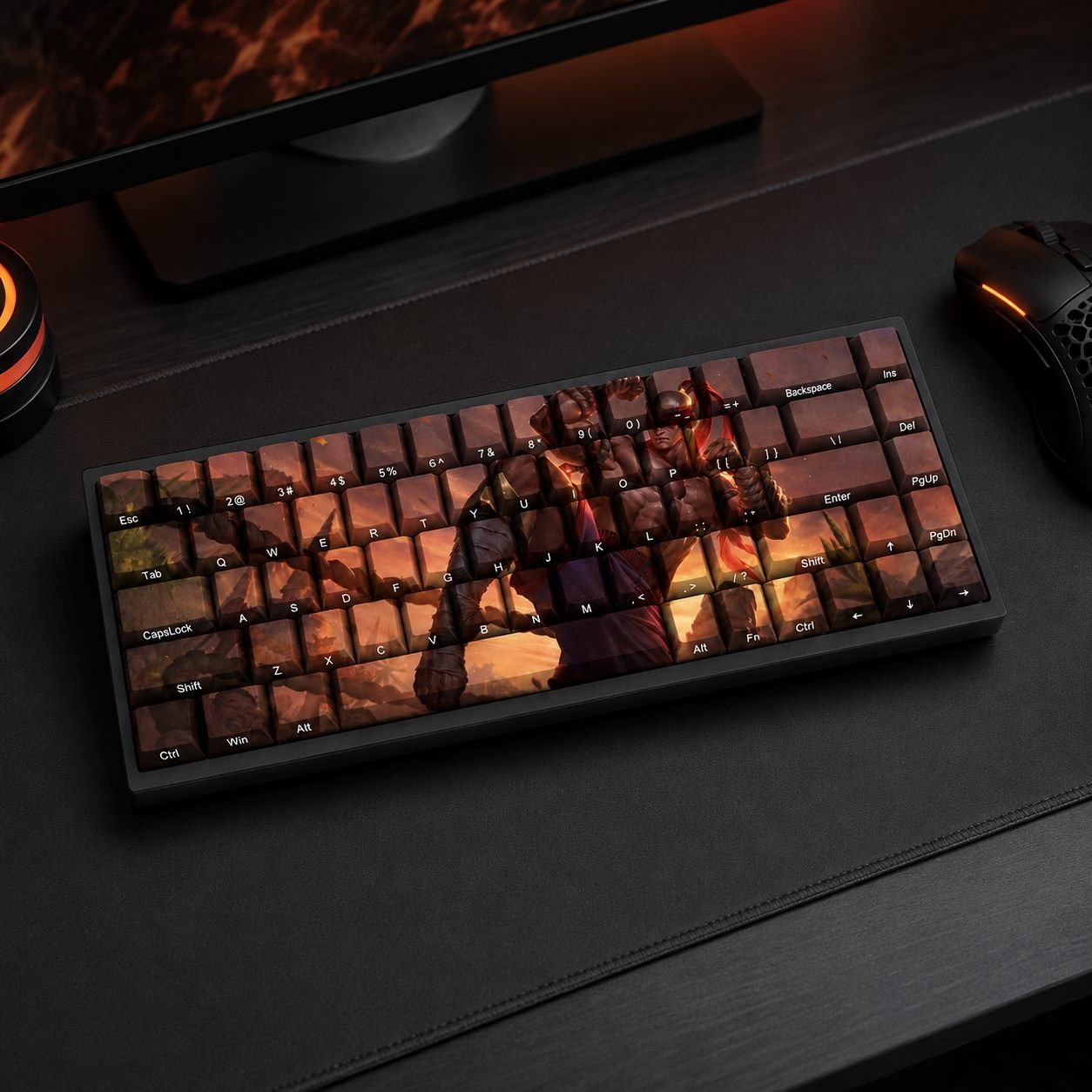 MUAY THAI LEE SIN Original Profile 68-Key Side-Printed PBT Keycap Set - Image 8