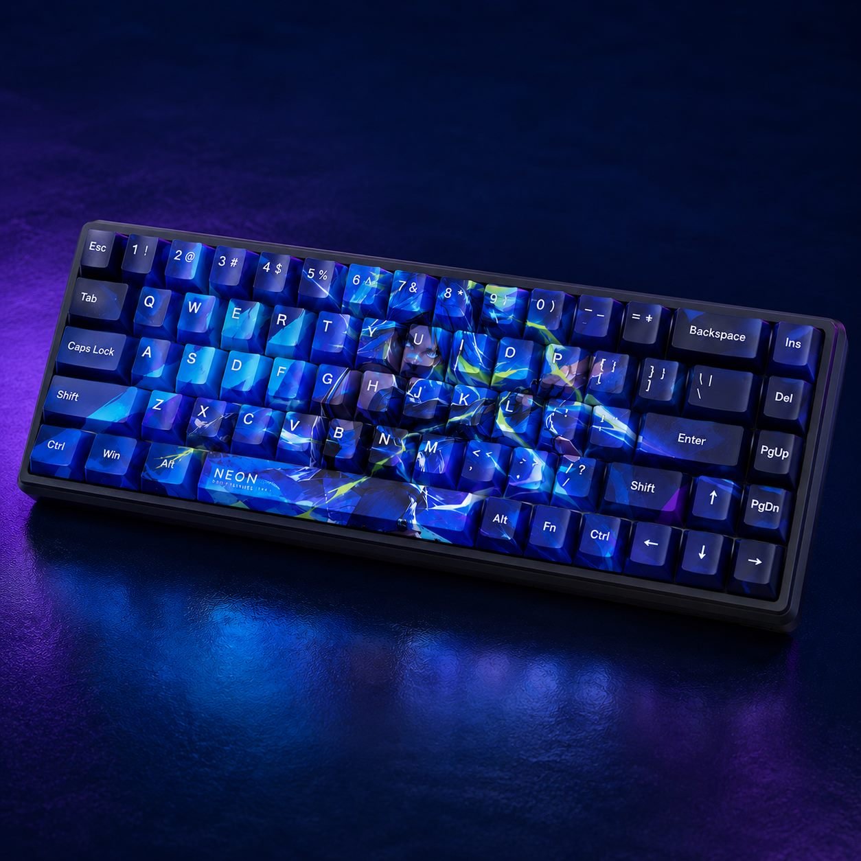 Neon Original Profile 68-Key Side-Printed PBT Keycap Set - Image 2