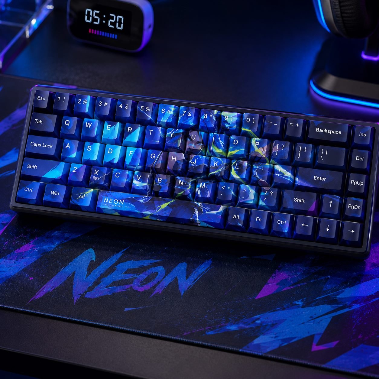 Neon Original Profile 68-Key Side-Printed PBT Keycap Set - Image 3