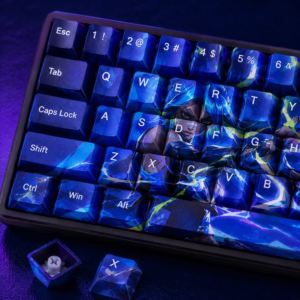 Neon Original Profile 68-Key Side-Printed PBT Keycap Set - Image 7