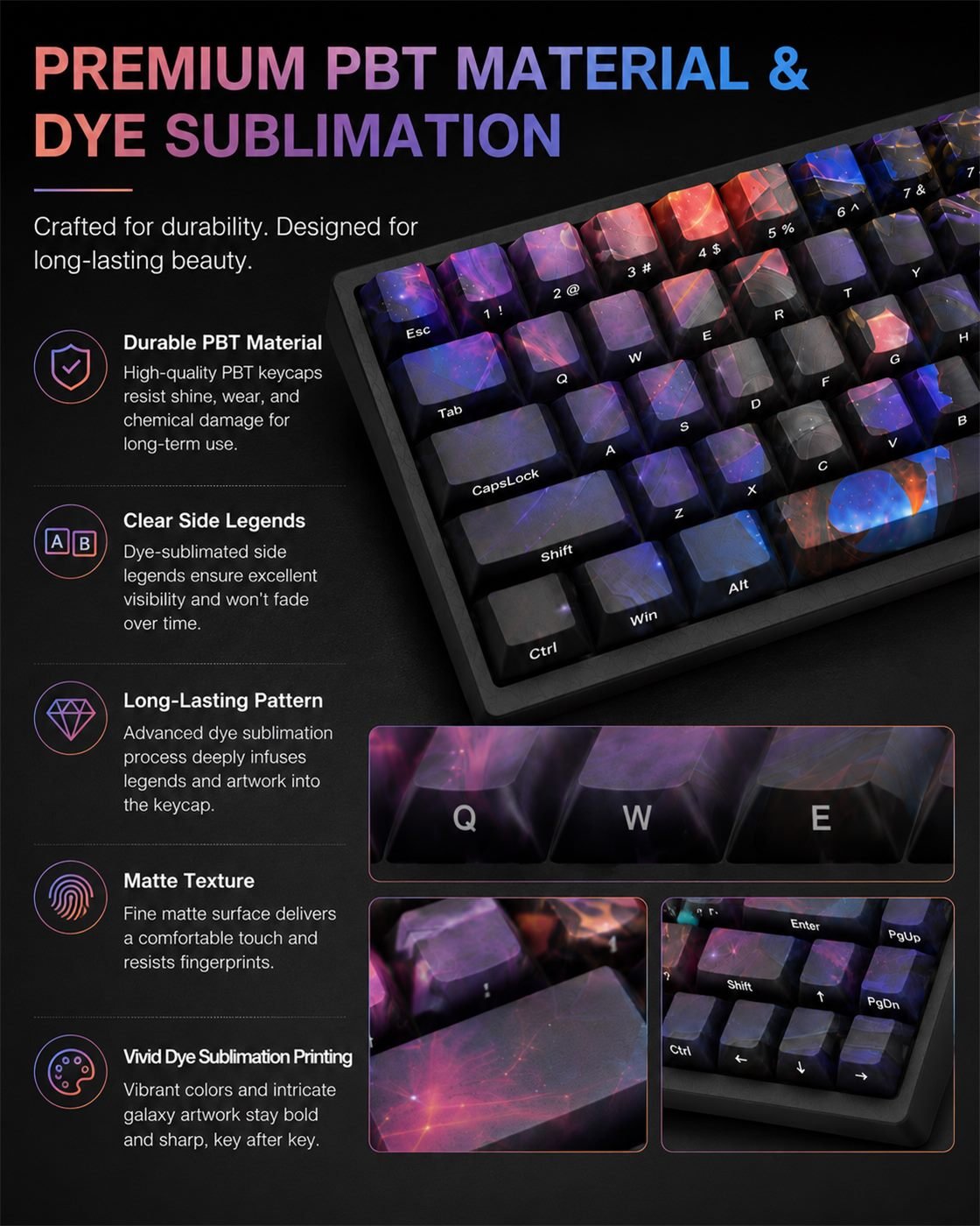ODYSSEY AATROX Original Profile 68-Key Side-Printed PBT Keycap Set - Image 10