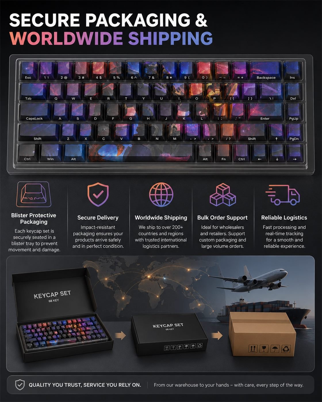 ODYSSEY AATROX Original Profile 68-Key Side-Printed PBT Keycap Set - Image 12